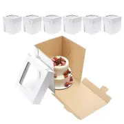 Tall Cake Boxes for Tier Cakes, 6 Pack 10x10x12 Inch,Tiered Cake Boxes with W...