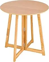 Doshisha NDT75R-NA Folding Table, Dining Table, Round, 29.5 inches (75 cm), Natural Wood, Cute, Northern Europe, Natural, Width 29.5 x Depth 29.5 x Height 28.3 inches (75 x 75 x 72 cm), Living for 1