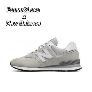 New Balance 574系列 減震防滑耐磨 低幫 跑步鞋 男女同款 灰色 2E寬