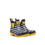 MIOLLA 英國品牌JOULES 藍白條紋拼黃色短筒雨鞋/雨靴
