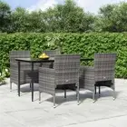 5 Piece Garden Dining Set with Cushions Outdoor Furniture Patio Table Chai 56620