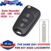 Car key shell Fob Case Remote For Hyundai i20 i30 i35 iX20 iX35 Elantra 3 Button