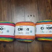 Caron Chunky Cakes Yarn Rainbow Jellys lot of 3