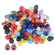 18mm Cord Locks Set, 100 Pack Multicolor Ball Spring Toggle Stopper