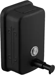 Soap Dispenser Wall-Mounted Shower Dispenser 500ml/16.8 fl.oz Shampoo Bottle Black Metal Wall Shampoo Container for Kitchen Restaurant bathroom