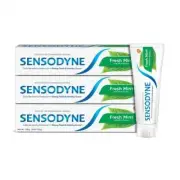 3 x Sensodyne Fresh Mint Sensitivity Relief Toothpaste 75gm Each