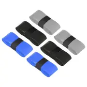 Tennis Racket Grip Tape PU 43.3" Stretchy Non-Slip Absorb Sweat Black Grey Blue