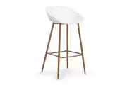 NNEKGE Set of 2 Leerdam Bar Stools (White)