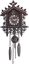 KarFri Antique Wooden Cuckoo Wall Clock Bird Time Bell Swing Alarm Watch Cuckoo Wall Clock Home Art Decor Vintage Decoration Nursery Room Kids Bedroom (Size : A)