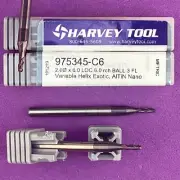 HARVEY TOOL Carbide 2.0mm Variable Helix Ball End Mill; 975345-C6Machinist