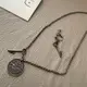 [二手] [保證正品 全網獨賣］Dior硬幣做舊銀灰項鍊耳環組（單支耳環）