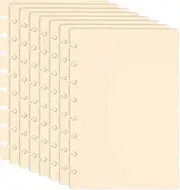 uxcell 4 Pair Discbound Notebook Cover, 5.75" x 8.74" Junior Size PP Disc Planner Cover for Arc Notebook Happy Planner Office Product, Beige
