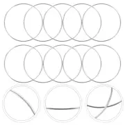 10 Pcs Christmas Tree Ornaments Steel Craft Rings Metal Dream Catcher Rings