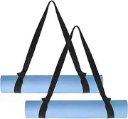 Xinjoduz 2 PCS Yoga Mat Carrying Strap Yoga Mat Sling Mats Slap Band Easy Holder Strap Adjustable Durable Exercise Carrier for Carrying Exercise Mats or Stretching (Black)