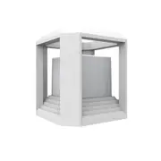 RUBIK Exterior Pillar Mount LED Light White 20W 3000K IP65 - RUBIK2