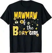 [X.Style] Mawmaw of The Bee Day Girl Funny Bee Birthday Party ds884 T-Shirt (S) Black