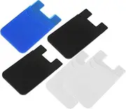 COLLBATH 5pcs Silicone Phone Wallet Adhesive Card Holder for Smartphones Self Adhesive Design Slip Wear Resistant Compatibility Chic Practical Storage