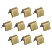 32Pcs Pinch Crimp Ends, 8mm Cord End Clasps Ribbon Crimp Ends, Bronze