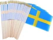 Parliky Mini Sweden Flags Toothpick 25pcs National Flags for Celebrations Events and Decorations Safe for Boys and Girls