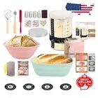 Elegant Sourdough Starter Kit: 2 Bread Baskets & Complete Baking Accessories