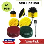 Drill Brush 14PC Tub Clean Electric Grout Power Scrubber Cleaning Combo Tool Kit
