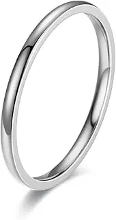[Generic] 3mm Polished Comfort Fit Titanium Wedding Ring minimalist Titanium steel ring for women