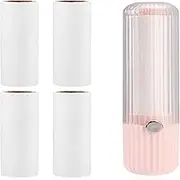 1Pc Mini Lint Roller with Cover and 4Pcs Refills, Small Portable Lint Roller with Cover, Mini Lint Roller Travel Lint Roller