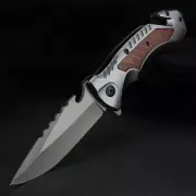 Folding Pocket Knife With Glass Breaker Seat Belt Cutter Rescue Window Emergency