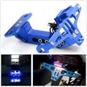 Blue Aluminium Alloy Motorbike Multiangle Adjustable License Number Plate Holder