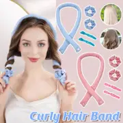 Heatless Hair Curlers Ribbon Curling Rod Headband No Heat Soft Waves Easy Use AU