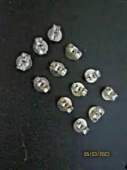Sterling Earnuts Ear Backs Findings ONE DOZEN Friction