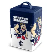 Carlton Blues AFL Cookie Storage Tin with Full Colour Logo Design