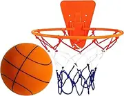 Silent Basketball - No Noise Sport Ball, Indoor Calms Down Basketball Dribble | 7" Silent Ball Basketball with Hoop | Soft Density Bounce Equipment for Home Gym, Por
