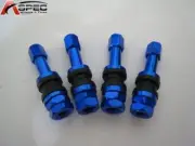 4 X Bolt On Blue Aluminum Valve Stems With Dust Caps Set For Mitsubishi Nissan