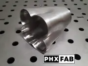 4 Into 1 Weld On Merge Collector 1 7/8" Inlet 2 3/8" Outlet 304 Stainless Steel