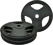 Weight Plates 50kg - Weight Plates Set 25KG x 2 - Olympic Plates - Rubber Coated Cast Iron - HD2 Hi-Tec New Generation Rubber - Weight Training Exercise Workout Fitness Gym Strength