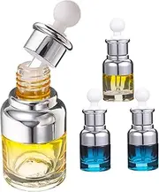 ERINGOGO 4Pcs Essential Oil Dropper Bottles Multi Function Glass Containers for Fragrance and Liquid Lightweight Travel for Oils and Serums