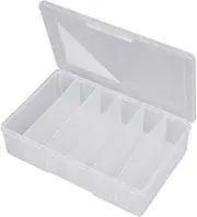 Fischer Plastic F1H-095 6 Compartment Storage Box, Clear