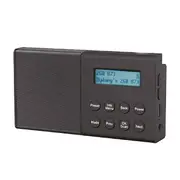 Laser DAB+ and FM Portable Radio with Bluetooth Speaker (Black)