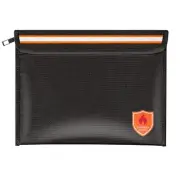 Fireproof Document Bag 2200°F/5200°F, 15×11"with Zipper and Reflective Strip,...