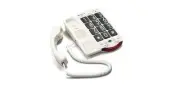 NEW Clarity JV-35B Amplified Big Button Phone with Black Keys (White)