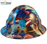 Liberty and Freedom Hydro Dipped Full Brim Hard Hat