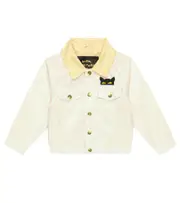 [Mini Rodini] Mini Rodini Cat Tells All satin jacket Y 6/7 white