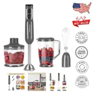 Versatile 3 in 1 Immersion Blender - 300W Handheld Mixer with Chopper & Whisk
