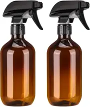 Tbestmax Amber Plastic Spray Bottles - 2 Pack 16Oz Empty Refillable Spray Bottle