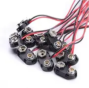 10pcs 9V Battery Snap Connector Clip Lead Wires Holder
