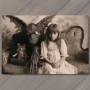FLATCARD Girl Monster Creepy Weird Imaginary Friend Nightmare Scary Unusual Pet