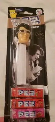 Pez Dispenser Elvis Presley Head Sunglasses Popped Collar 70s Style Collectible