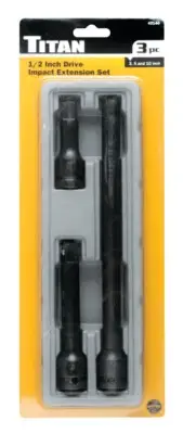Titan 42140 3-Piece 1/2-Inch Drive Impact Extension Bar Set