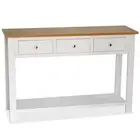 Console Table 118x35x77 cm Solid Oak Wood Modern Furniture Home Decor 47053
